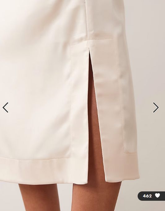 ASOS DESIGN co-ord pencil midi skirt in satin