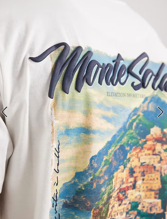 Brave Soul short sleeve scenery graphic t-shirt in white.