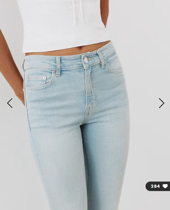 Pull&Bear Tall skinny flared jeans in sky blue