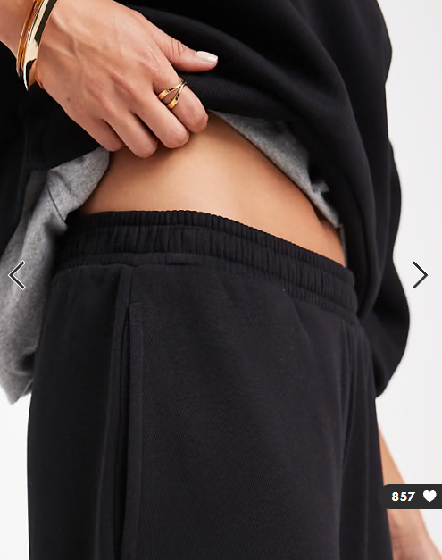 ASOS DESIGN barrel leg brushback jogger in black