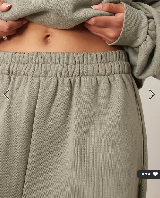 ARRANGE oversized premium heavy weight cuffed jogger in olive green
