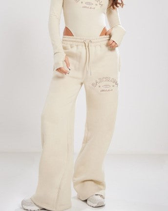 Sand Printed Straight Leg Cargo Track Pants