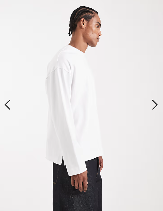 ASOS DESIGN Circular Design Collection super heavyweight oversized long sleeve t-shirt in white