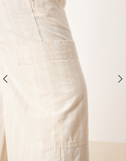 ASOS DESIGN Curve cotton barrel leg trousers