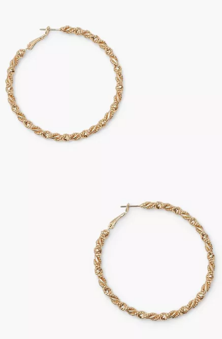 Wrapped Twisted Hoop Earrings