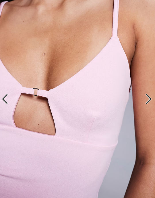 ASOS DESIGN bust cup cami top in light pink