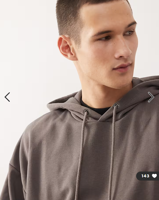COLLUSION Boxy hoodie in charcoal grey