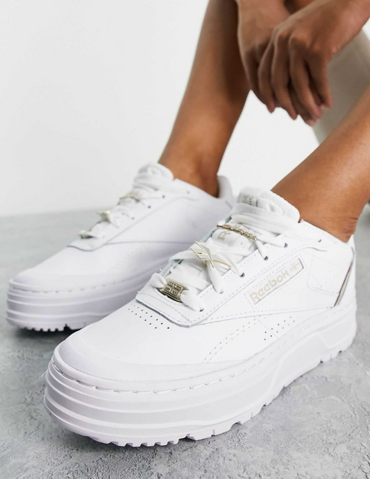 Reebok Club C Double Geo trainers in white