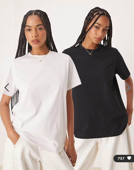 ASOS DESIGN regular fit crew neck t-shirt 2 pack in black & white