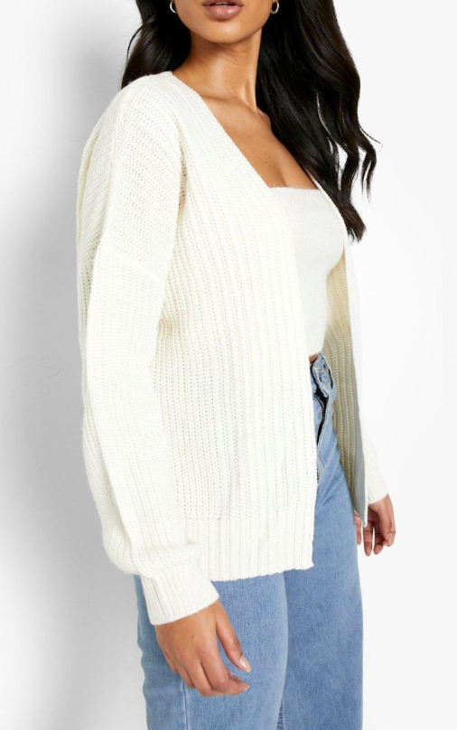 Boohoo - Recycled Crop Cardigan - ecru