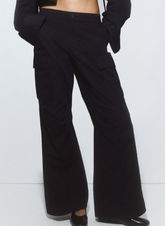 H&M-CANVAS CARGO PANTS