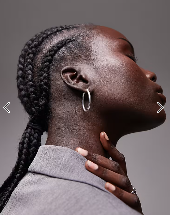 Seol + Gold sterling silver vintage style oval hoop earrings