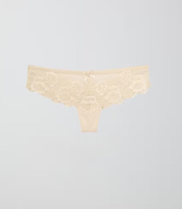 Lace string - Whitecap Gray