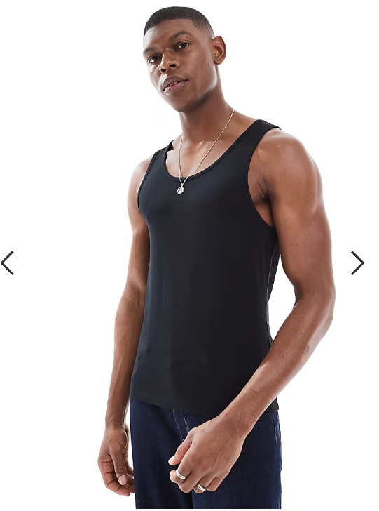 ASOS DESIGN Essentials muscle fit vest in black