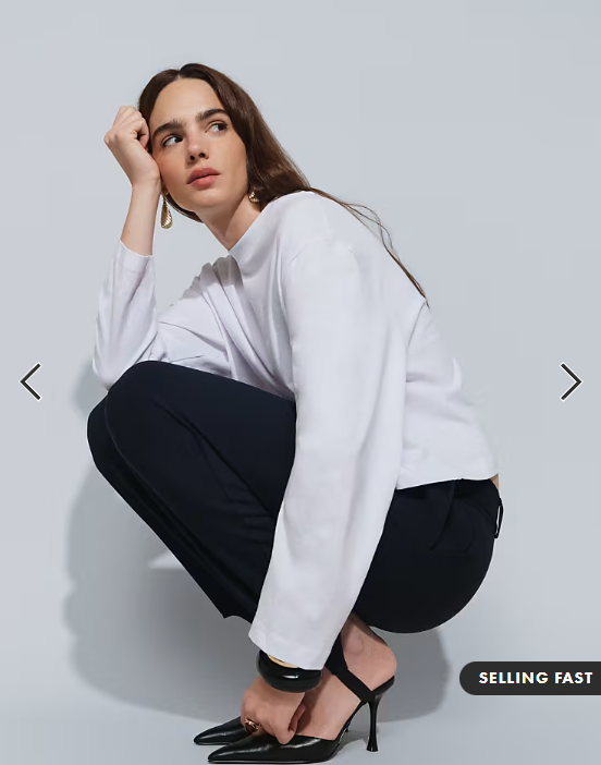 ASOS DESIGN long sleeve boxy cropped t-shirt in white