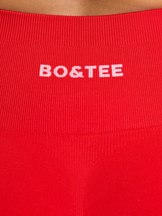 Define luxe High-Waist Define Luxe Mini Shorts in Red