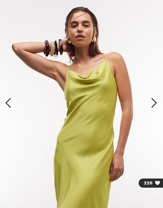 ONLY cowl neck midi dress in light green