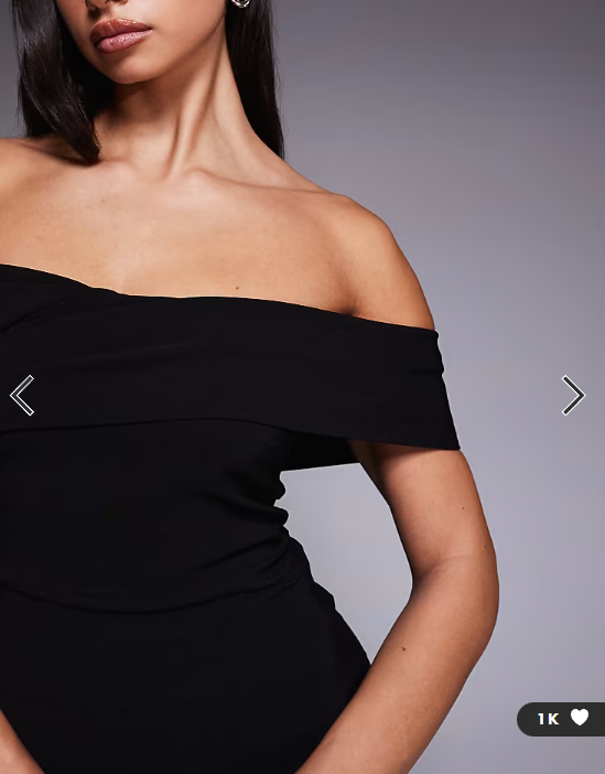 Vesper bengaline cross front off shoulder maxi dress in black