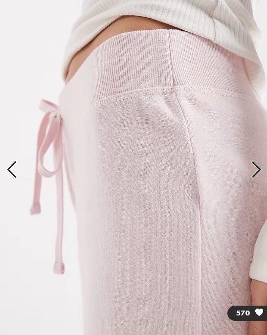 Hollister low rise bootcut joggers in baby pink