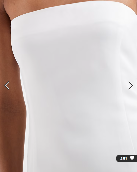 4th & Reckless structured satin bandeau mini dress co-ord in cream