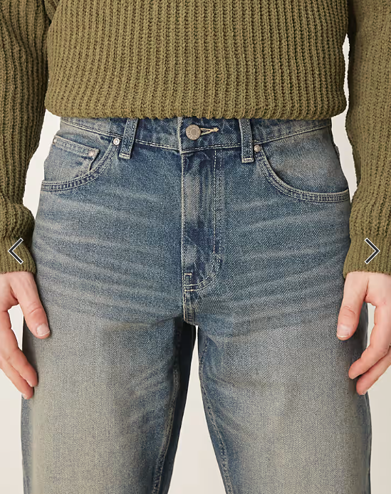 ASOS DESIGN tapered jean in mid wash