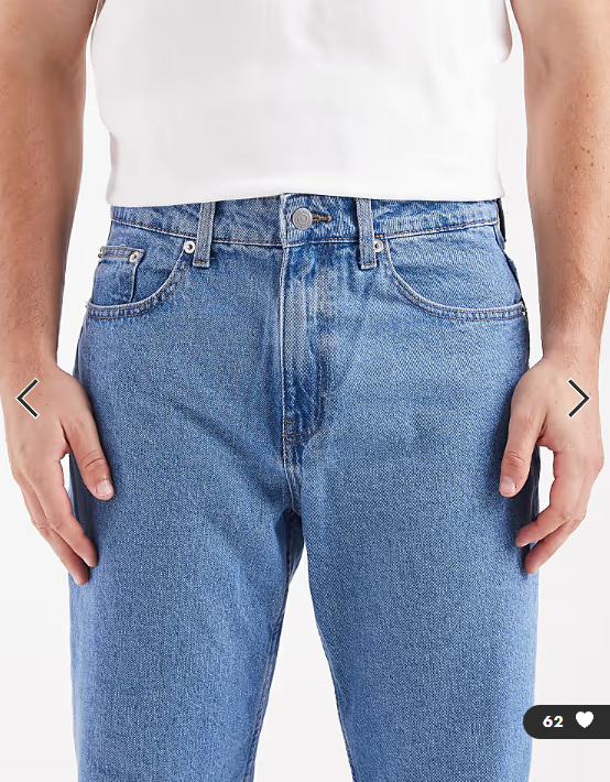 ONLY & SONS Edge straight fit jeans in mid blue