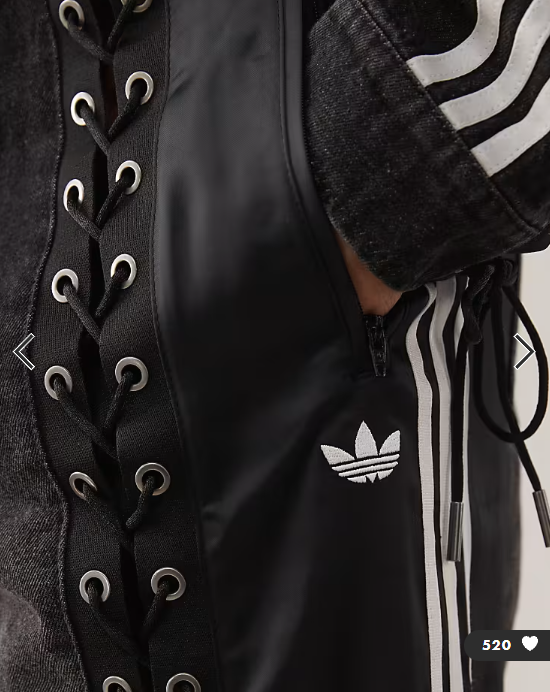 adidas Originals Firebird denim jeans in black