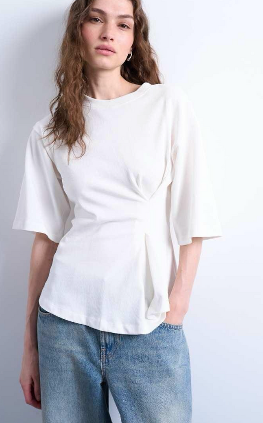 TOPSHOP Cinch Waist Structured Tee in