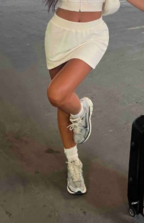 Cream Sweat Mini Skirt