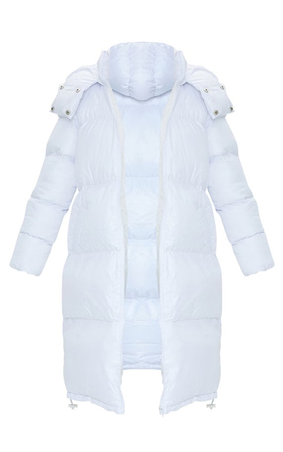 Petite White Maxi Puffer Coat