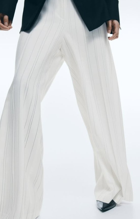 H&M - WIDE-LEG PANTS- Stripe