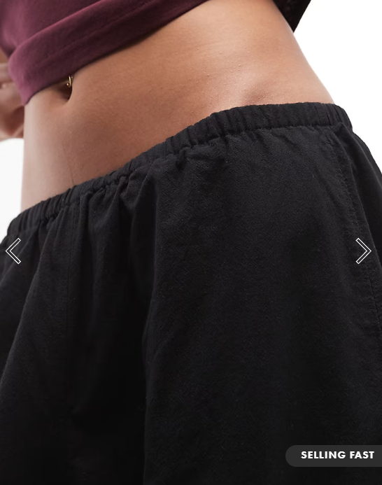 Weekday barrel parachute trousers in black