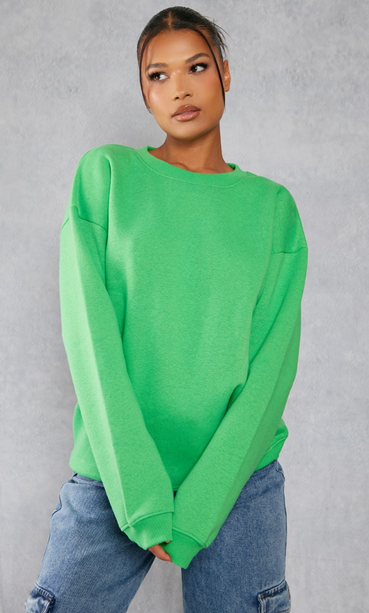 Green Oversized Fit Sweatshirt