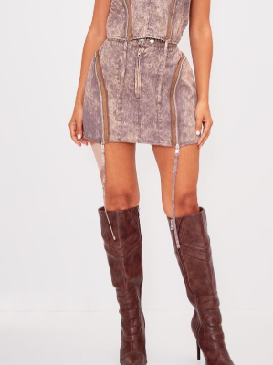 Petite Column Mini Skirt