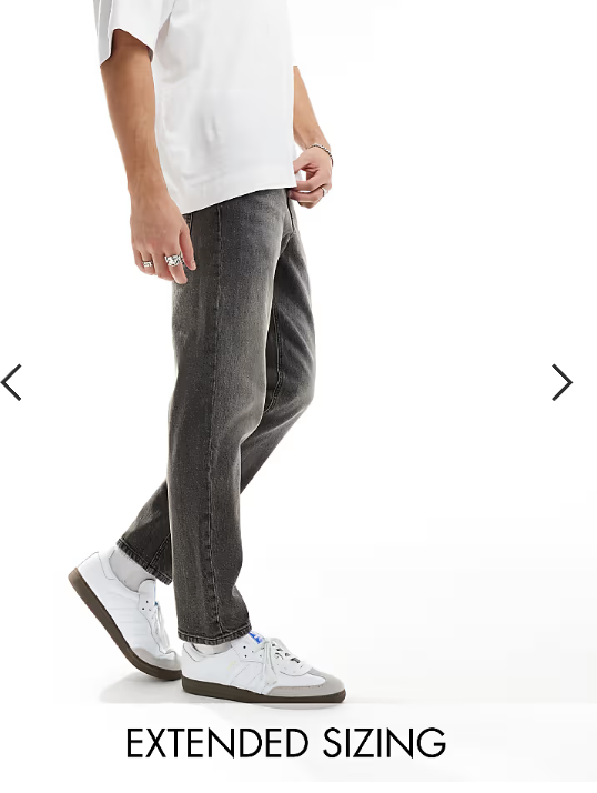 ASOS DESISGN stretch tapered jeans in washed black