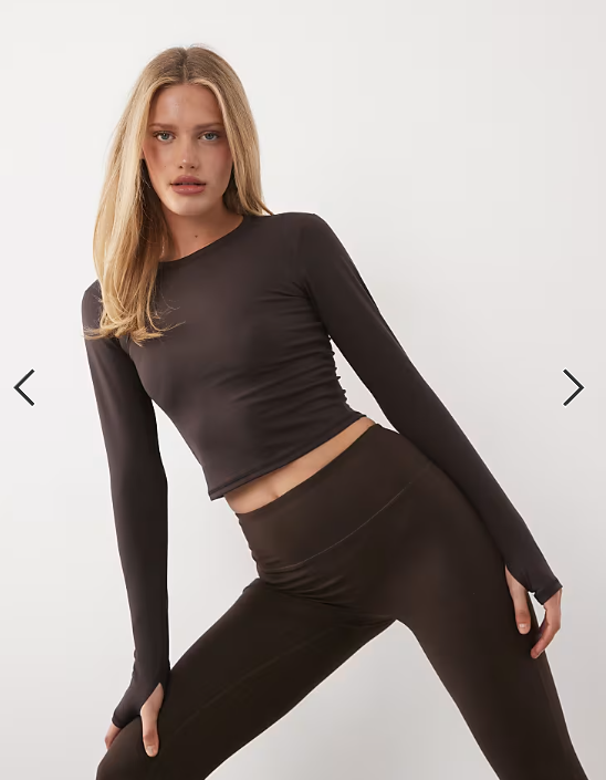 4505 modal blend ultra soft boxy performance t-shirt in mocha brown
