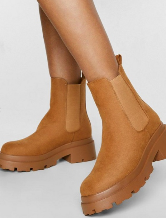 Chunky Double Sole Chelsea Boots