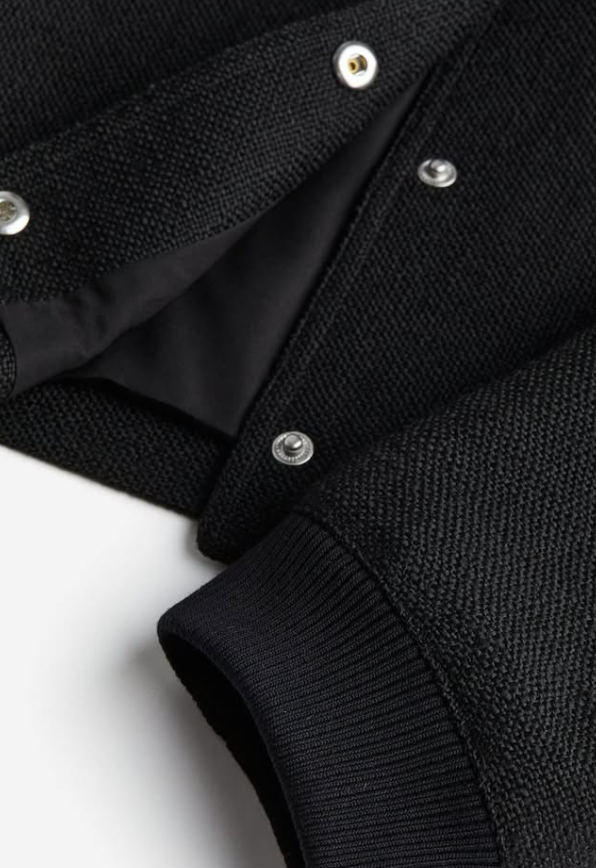H&M-TEXTURED BOMBER JACKET