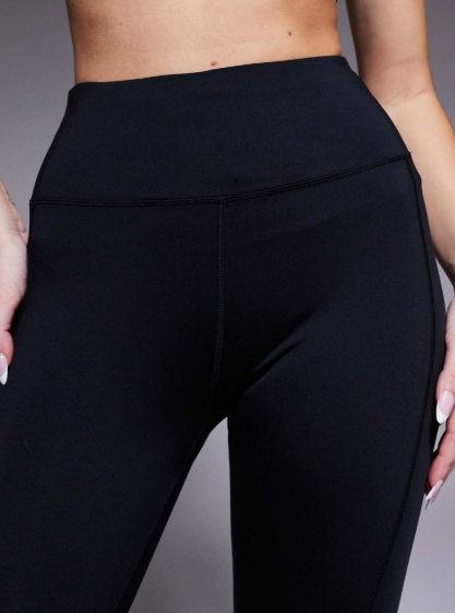 4505 hourglass icon active tie waist run legging with phone pocket black