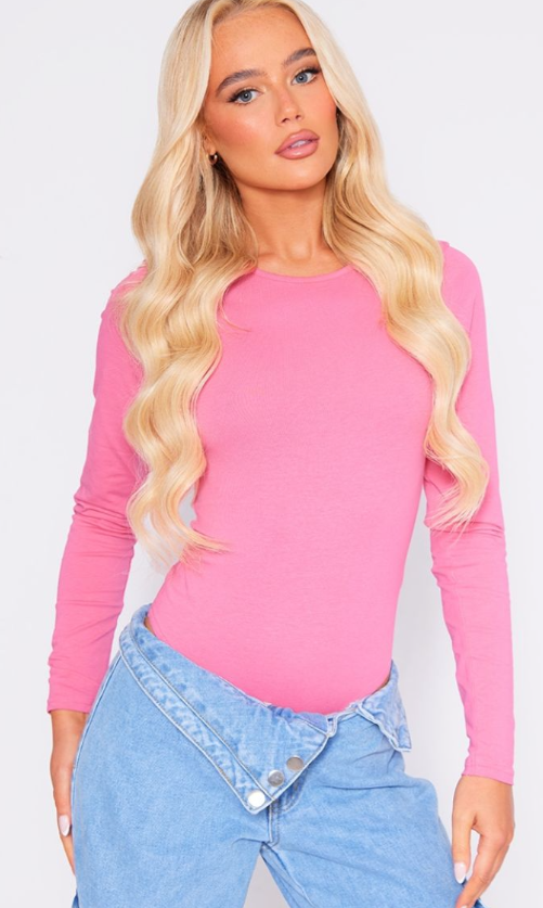 Basic Long Sleeve Crew Neck Bodysuit