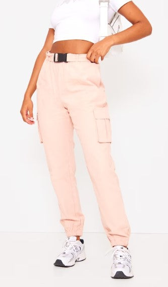 Nude Utility Belted Cargo Joggers