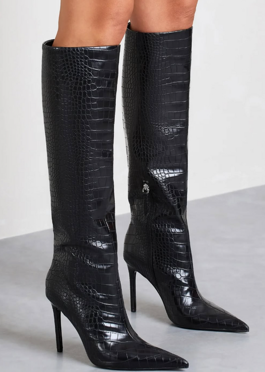 Loose Shaft Stiletto Boots