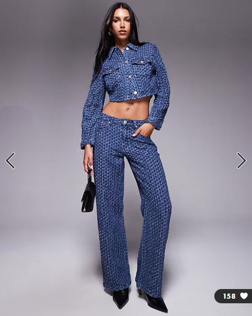 Liquor N Poker mid rise baggy jeans in bubble indigo