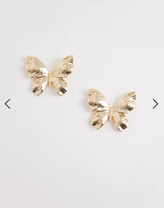 ALDO luanne butter-fly hammered earring with in gold