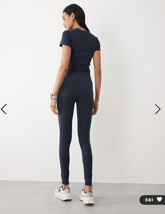 4505 Icon soft touch high waist yoga legging in midnight navy