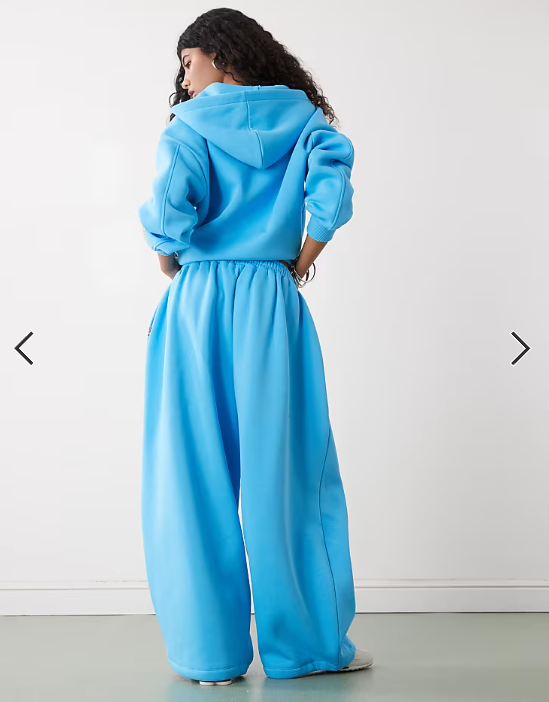 COLLUSION XL baggy jogger co-ord in blue