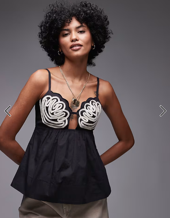 Topshop trapeze cami in mono cording