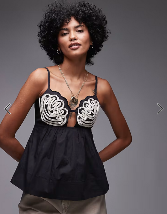 Topshop trapeze cami in mono cording