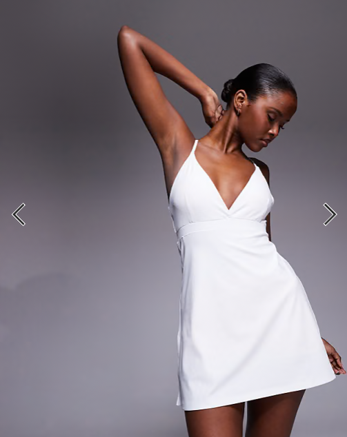 4505 Tennis active tennis dress with under short in white