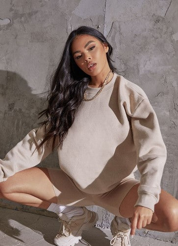 Recycled Sand Oversized Sweatshirt